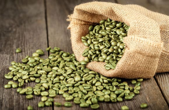  Zelená kávová zrna