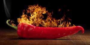  hořící chilli paprička