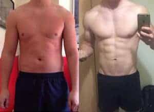  Mann vor und nach der Gewichtsabnahme