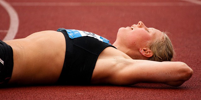  un atleta cansado