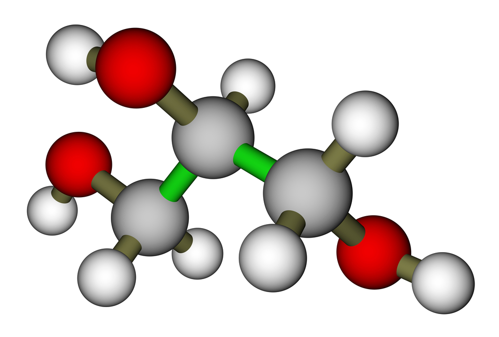  molekula glicerina