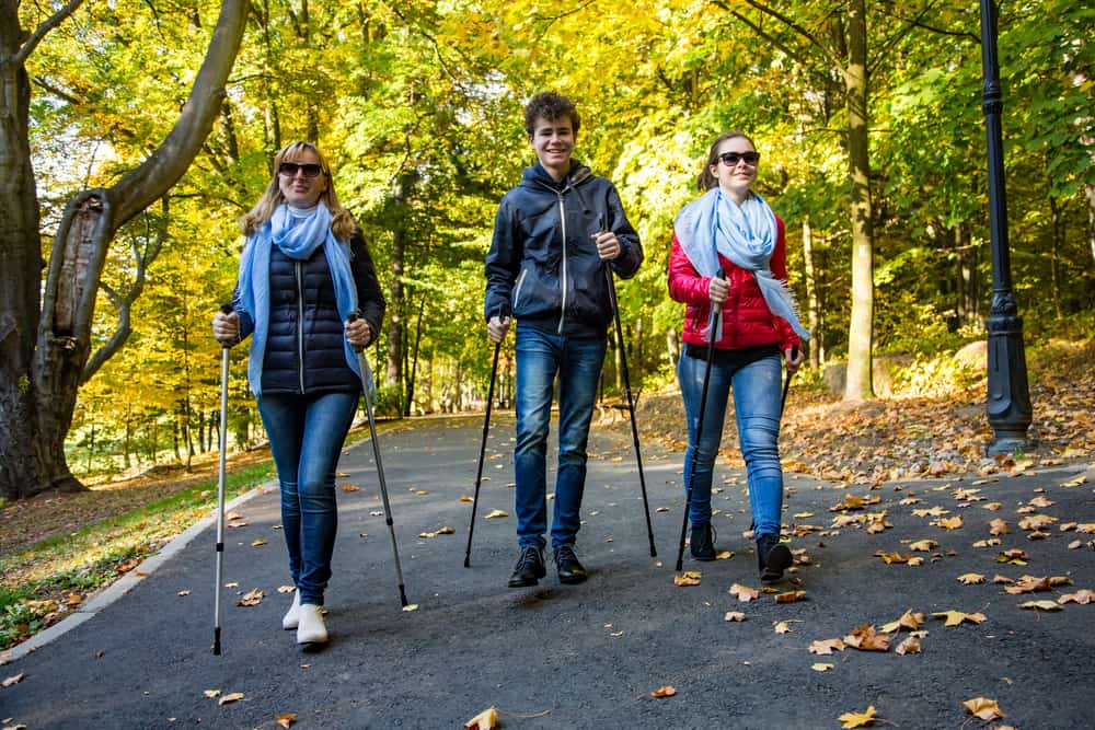  Nordic walking in the park